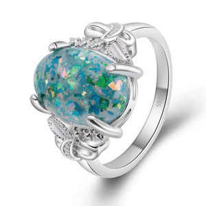 COMING SOON! 925 Sterling Opal Engagement sz. 8